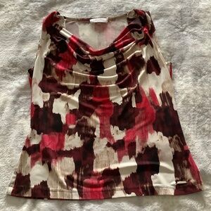 CALVIN KLEIN Sleeveless Cowl Neck Top